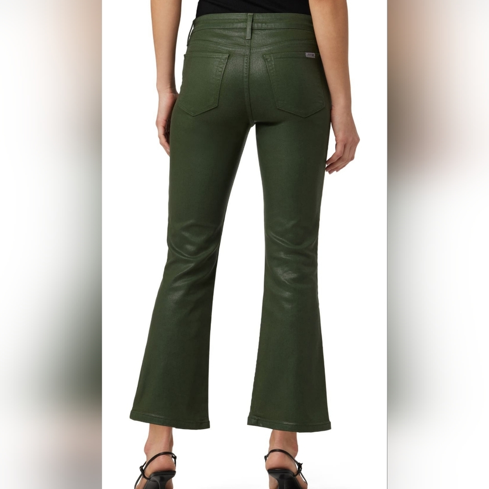 Joe's coated denim crop kick